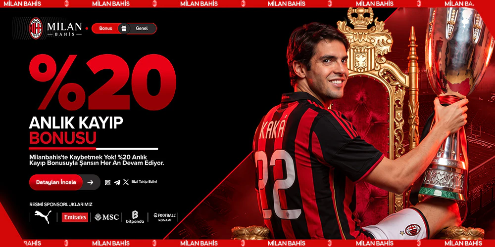 Milan Bahis - %20 Anlık Kayıp Bonusu